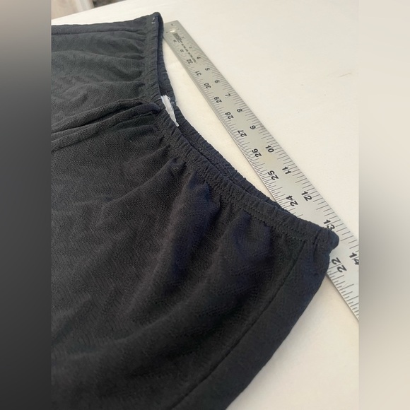 SWIMSUITS FOR ALL black wide leg stretch waist swim coverup pants 6/8 resortwear - Picture 4 of 5